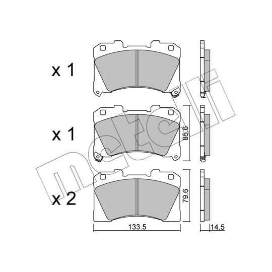 22-1288-0 - Piduriklotsi komplekt,ketaspidur 