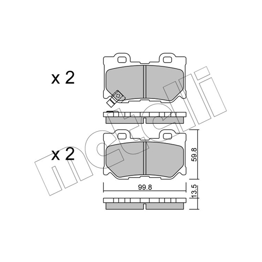 22-1030-0 - Brake Pad Set, disc brake 