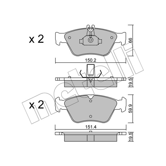 22-0219-0 - Brake Pad Set, disc brake 