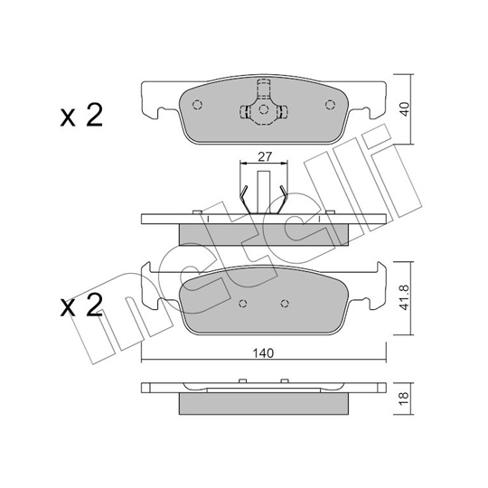 22-0975-3 - Brake Pad Set, disc brake 