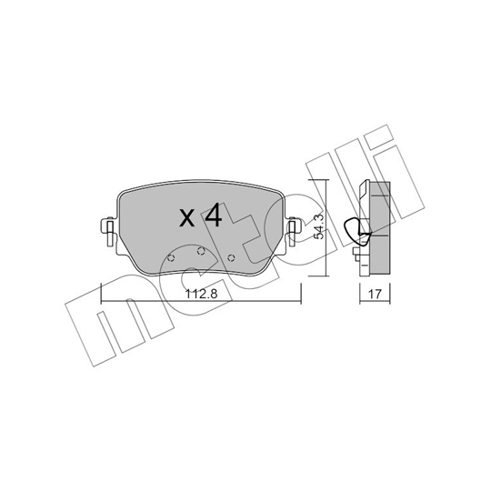 22-1196-0 - Brake Pad Set, disc brake 