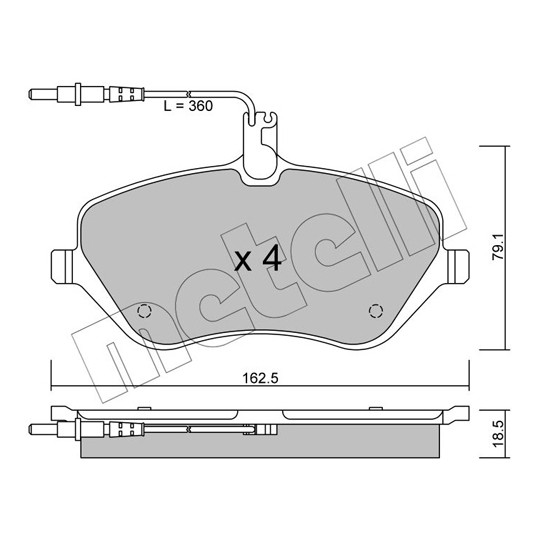 22-0601-0 - Brake Pad Set, disc brake 