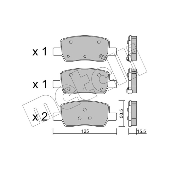 22-1304-0 - Brake Pad Set, disc brake 