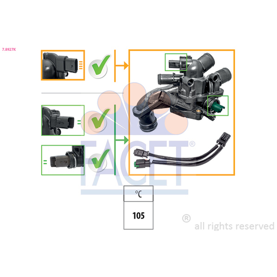 7.8927K - Thermostat, coolant 