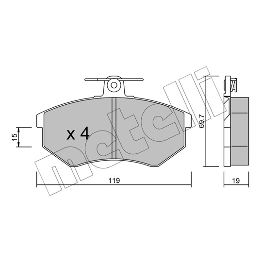 22-0148-0 - Brake Pad Set, disc brake 