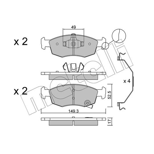 22-0274-6 - Brake Pad Set, disc brake 