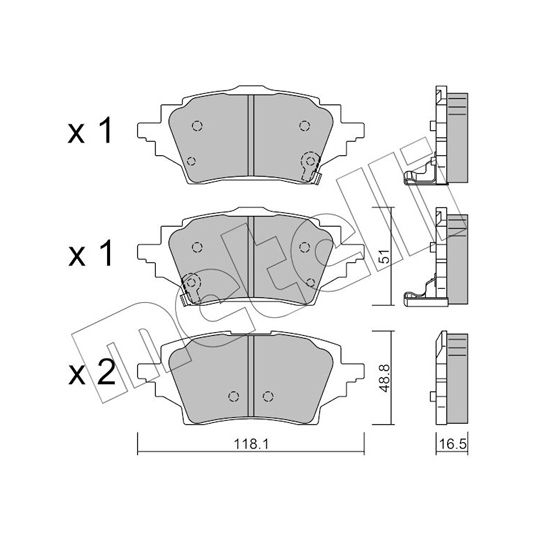 22-1228-0 - Brake Pad Set, disc brake 