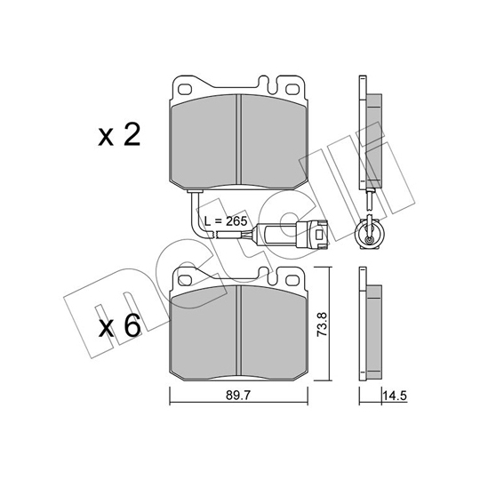 22-1149-0 - Brake Pad Set, disc brake 