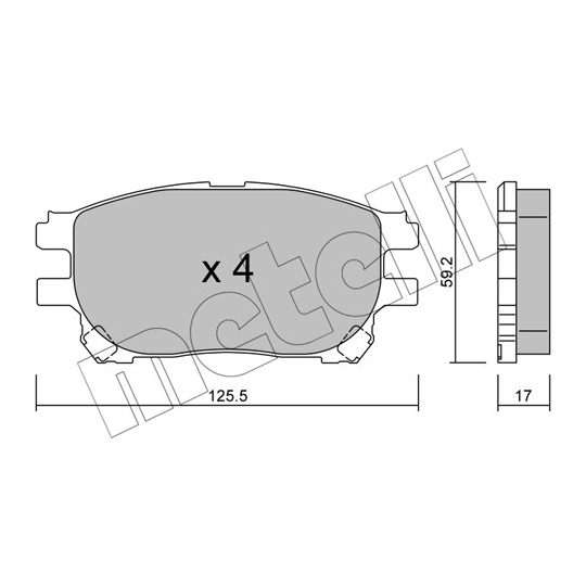 22-0615-0 - Brake Pad Set, disc brake 