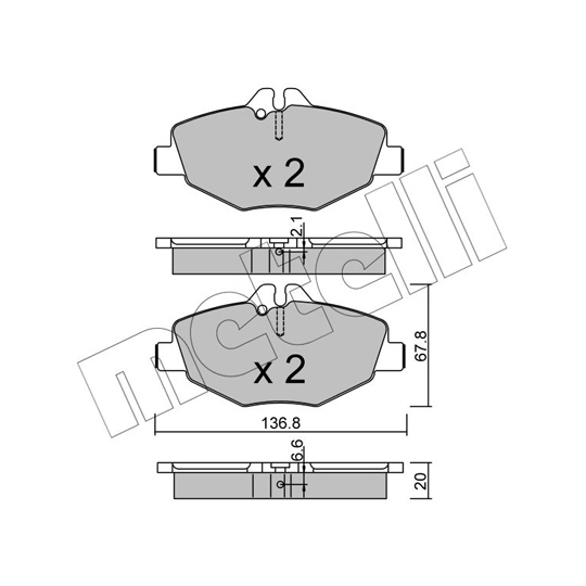 22-0562-0 - Brake Pad Set, disc brake 