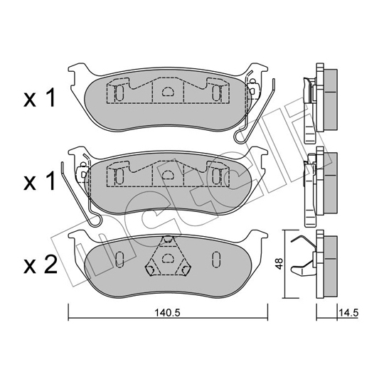 22-0627-0 - Brake Pad Set, disc brake 