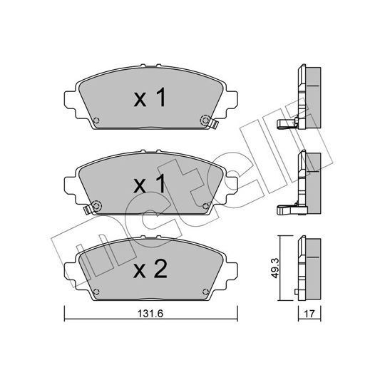 22-0463-0 - Brake Pad Set, disc brake 