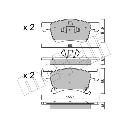 22-1035-0 - Brake Pad Set, disc brake 