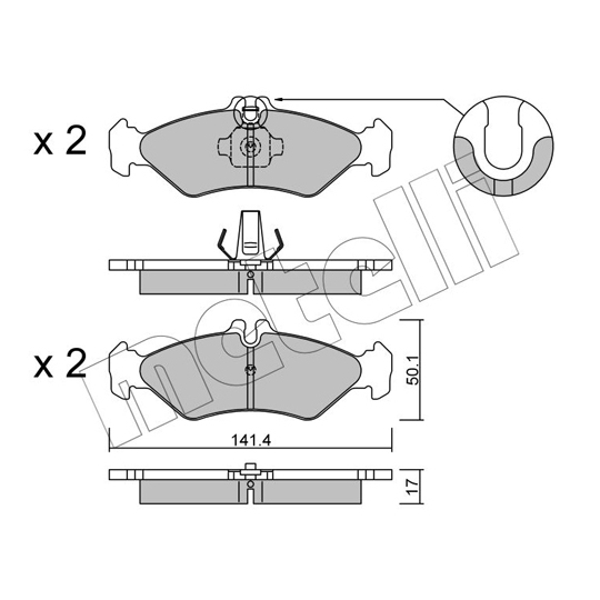 22-0571-0 - Brake Pad Set, disc brake 