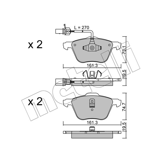22-0551-0 - Brake Pad Set, disc brake 