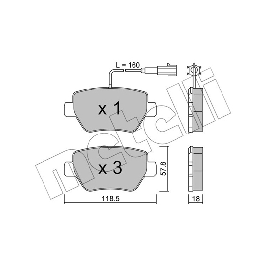 22-1204-0 - Brake Pad Set, disc brake 