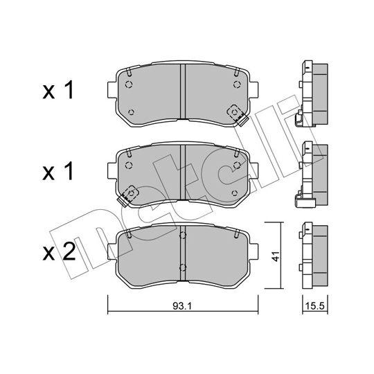 22-0725-0 - Brake Pad Set, disc brake 