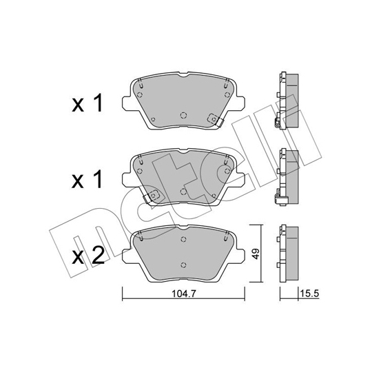 22-1243-0 - Brake Pad Set, disc brake 