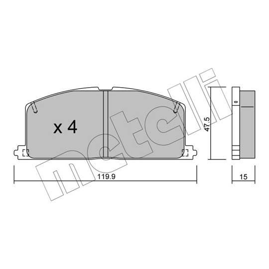 22-0108-0 - Brake Pad Set, disc brake 