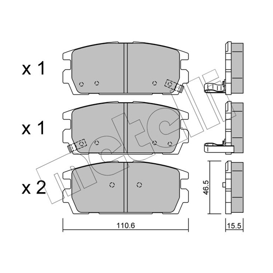 22-0507-0 - Brake Pad Set, disc brake 