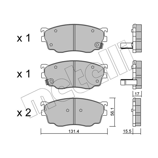 22-0301-0 - Bromsbeläggssats, skivbroms 