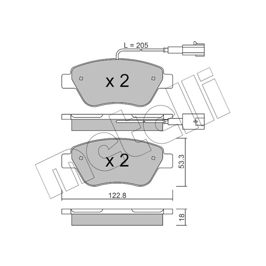 22-0321-3 - Brake Pad Set, disc brake 