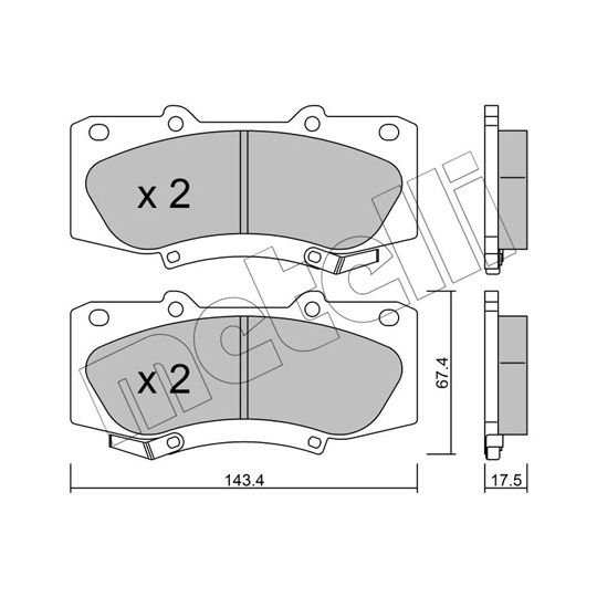 22-0937-0 - Brake Pad Set, disc brake 