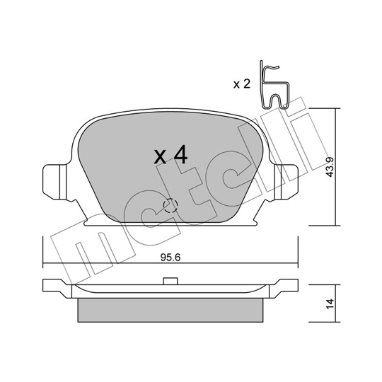 22-0541-0 - Brake Pad Set, disc brake 