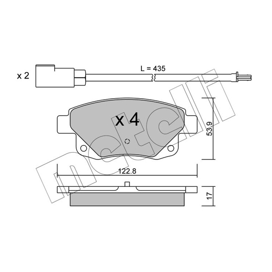 22-0681-0 - Brake Pad Set, disc brake 