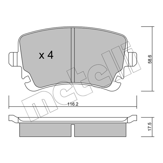 22-0554-2 - Brake Pad Set, disc brake 