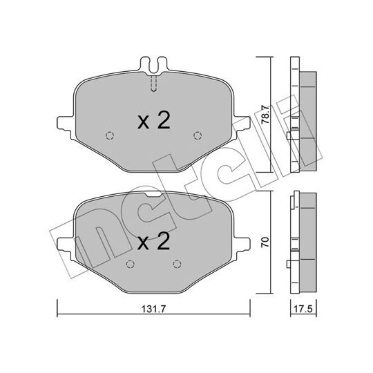 22-1309-0 - Brake Pad Set, disc brake 