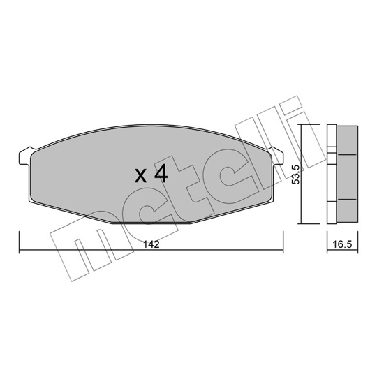 22-0110-0 - Brake Pad Set, disc brake 