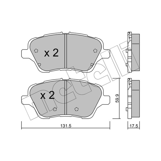 22-0976-0 - Brake Pad Set, disc brake 