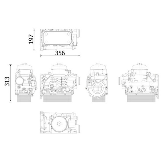 CLC 303 000S - Oil Cooler, engine oil 