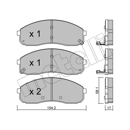 22-0631-0 - Brake Pad Set, disc brake 