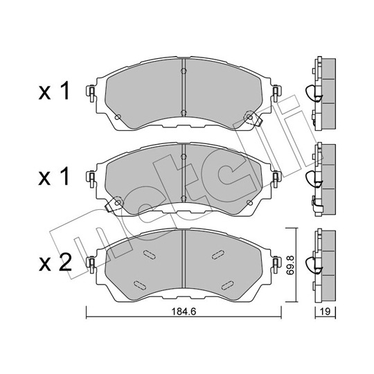 22-1343-0 - Brake Pad Set, disc brake 