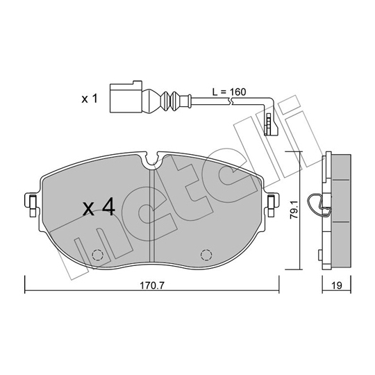 22-1322-0 - Brake Pad Set, disc brake 