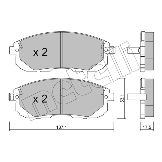 22-0876-1 - Brake Pad Set, disc brake 