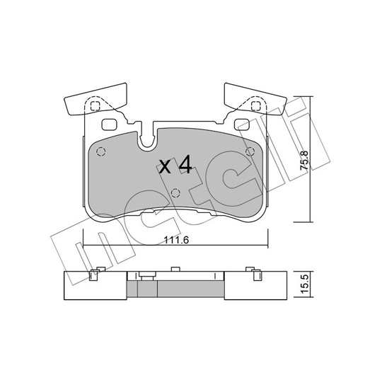 22-1199-0 - Brake Pad Set, disc brake 