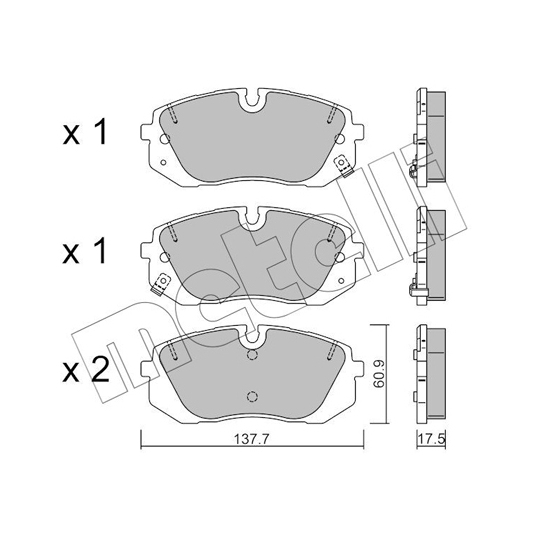 22-1370-0 - Brake Pad Set, disc brake 