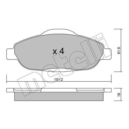 22-0804-0 - Brake Pad Set, disc brake 