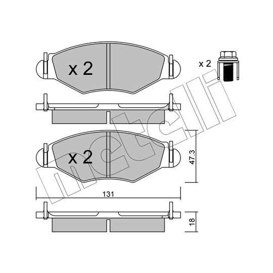 22-0254-0 - Piduriklotsi komplekt,ketaspidur 