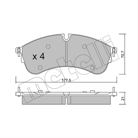 22-1174-0 - Brake Pad Set, disc brake 