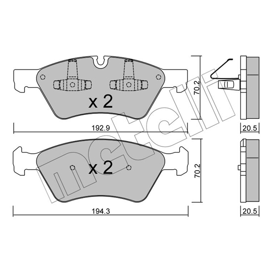 22-0670-0 - Brake Pad Set, disc brake 