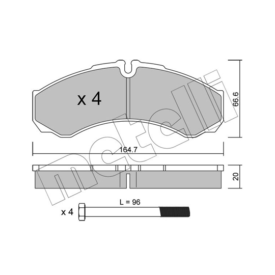 22-0212-0 - Brake Pad Set, disc brake 