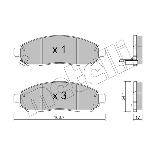 22-0743-0 - Brake Pad Set, disc brake 