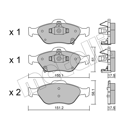 22-0316-1 - Brake Pad Set, disc brake 