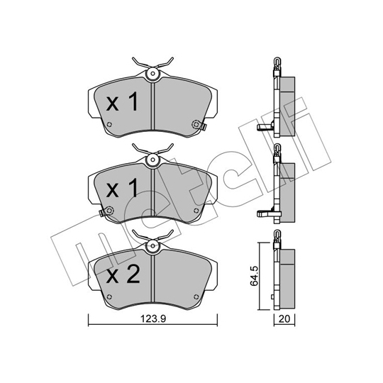 22-0521-0 - Brake Pad Set, disc brake 