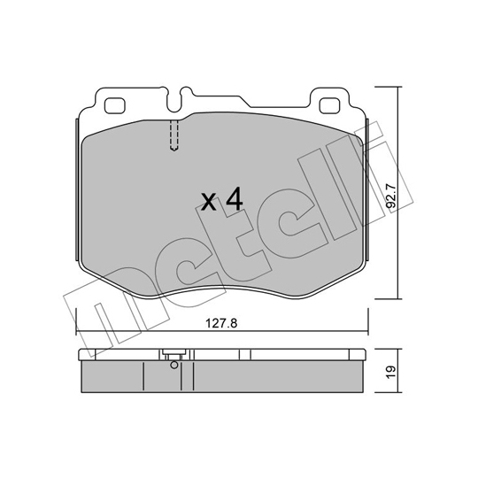 22-1019-0 - Brake Pad Set, disc brake 