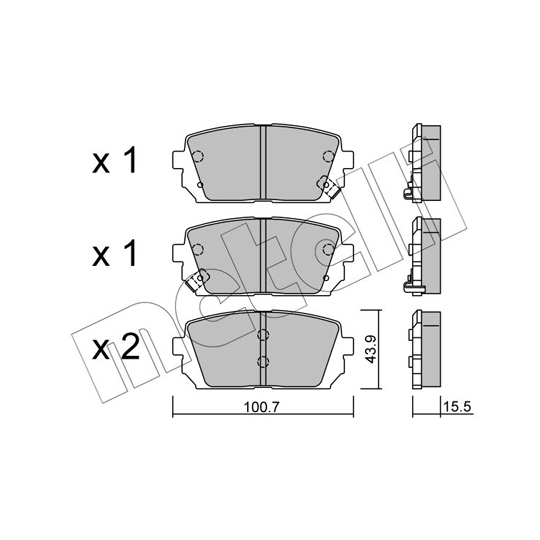 22-0784-0 - Brake Pad Set, disc brake 